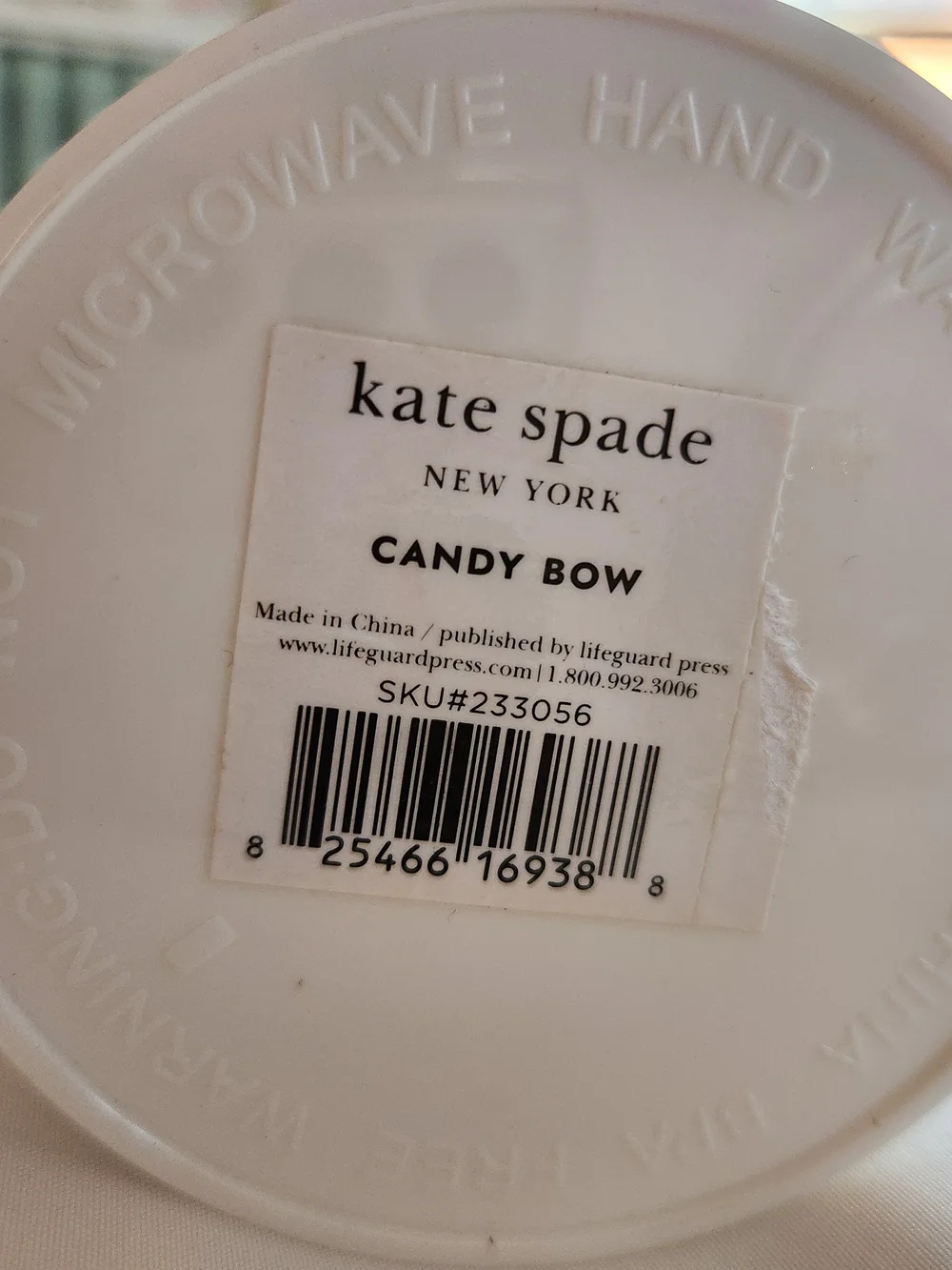 Kate Spade Candy Bow - White Ceramic Piece